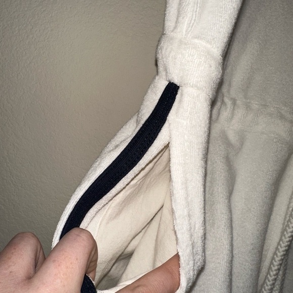 Faherty White and Black Jumpsuit with Drawstring Waist - Picture 8 of 9